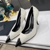Мода новые на высоких каблуках Женщины заостренные носки сапоги скользкие черные насосы сексуальные тонкие каблуки вечеринка танцевальная обувь женская дизайнерская обувь Zapatos de Mujer