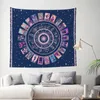 Wandteppiche Pastell Goth Zodiac Astrology Diagramm Die Haupt -Arcana -Tarot -Wandteppich Wand Hängendes Sonnen- und Mondzimmer Dekor Hexerei Carpetta