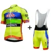 2022 Gul fluo Kort ärm Cykeltröja och Bib Shorts Cyclingskläder Ciclismo Maillot MTB207524177596519356