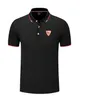 Sevilla FC Herr- och kvinnors polo-skjorta Silkbrokad Kort ärm Sports Lapel T-shirt-logotyp kan anpassas
