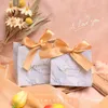 Creative Ruban Sac À Main Boîte De Bonbons Sac De Faveur Avec Écharpe Pour La Fête De Mariage Décoration De Pâques Baby Shower Bonbons Cosmétiques Cadeau Emballage MJ0464