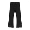 Jeans da uomo Quattro stagioni Moda retrò Marrone Pantaloni larghi da uomo Pantaloni svasati High Street Hip Hop Ladies Casual Denim