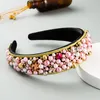 Rosa Strass Stirnband Barock eingelegte Strasssteine Bunte Haarbänder Wunderschönes personalisiertes Geschenk Haarschmuck Großhandel