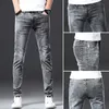 Jantour Brand Shinny Jeans Men Slim Fit Joggers растягивает мужские брюки карандашо