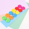 Whiteboard Magnetic Buttons 32mm/12pcs Colorful Round Magnet Nail For Teaching Home Message Note Paper Refrigerator Magnets