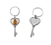 Warmteoverdracht hartvormige sleutel hangersfeest voorstander van diy sleutelhanger sublimatie blanco metalen sleutelhangers decoratieve sleutelhanging