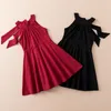 Robes de fille robe pour jeunes filles été enfant élégant noir robe de bal fête anniversaire princesse Vintage classique court sans manches Vestidos