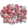 Mixed Stregestone Flower Snap knoop Sieradencomponenten Zilver