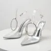 Sandálias mulheres sexy estiletto partido sapatos de noiva 2022 moda strassl gladiator apontado no pé de salto alto tornozelo strappy sandalssandals