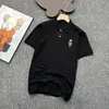 Ralph lauren Summer Designer Polo Masculino Polos Bordados Urso Manga Curta Botão T-shirt Meio Urso Camisa de Negócios Masculina Polo de Golfe Tamanho Asiático