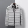 Jaqueta masculina Down Parkas leve e embalável resistente à água 2022 masculina ajuste regular moda quente outono inverno casacos Guin22