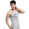 Anpassade män tank tops sommar avslappnad ärmlös diy väst kroppsbyggande gymkläder underskjortor manliga tankar 220616
