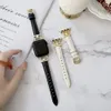 Watch Straps Guard 41mm Thin bands Real Leather Gold Connector Ladies 38mm 41mm 44mm For Apple Strap iwatch Series 7 3 4 5 SE 6 Watchband Bracelet Women Fashion Present