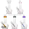 Hookahs 7.4 '' Round Base Bong Bocal Colorido e Colored Downstem Small Tube de Água