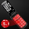 Unlocked Senior Flip Cellphone Double Dual Screen phone Dual SIM Card Speed Dial SOS key Touch Handwriting Big Keyboard FM For Old People Quad Band Mobile phones