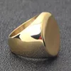 Coole punkstijl goud zilver titanium staal mannen vrouwen rinkelen grote dikke roestvrijstalen vingerringen