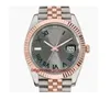 19 Style Wysoka jakość automatycznych mężczyzn zegarków 41 mm stal 18K Rose Gold Wimbledon Roman Diar Mens Watch 126331213c