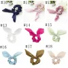 2022 Hair Scrunchies Bunny Oreilles Bandons de coiffure VELVET TIVE TIE SOLIDE PONTUE SOLDE FEMMES FILLES ACCESSOIRES DE MODE ACCESSOIRES 18 COULEUR