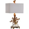 Coral Table Lamp Living Room Mediterranean Bedroom Bedside Table Lights Fabric Lampshade W36cm H68cm Home Lighting MYY
