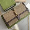 652681 Jackie 1961 Lady Long Wallet Ophidia Mini Purse Chain Ebony Denim Lvory En cuir Sacs Horsebit Zipper Souch Lock Carte 4987323