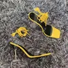 Sandals Summer PVC Transparent Ankle Cross Strap High Heels Shoes Women Peep Toe Sexy Party Female Ladies Woman Sandalias PumpsSandals