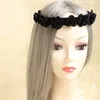 Черные розы гирлянда повязка на голову Хэллоуин винтажные розы шляпы для девочек творческие аксессуары для волос