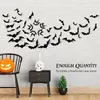 12pcs/set Black 3D DIY PVC Bat Wall Sticker Decal Home Halloween Decoration bat Decor