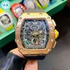 الساعات مصمم ساعة Wristwatch ميكانيكا رجالي الفاخرة مشاهدة Richa Milles Wristwatch الرجال النبيذ الميكانيكي الأوتوماتيكي بالكامل