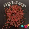 2022 Red Web Puff Print T-shirt Mężczyźni kobiety dobrej jakości Spider TEE Black 555555 Tops Hip Hop Young Thug Short Sleeve T220722