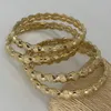 Bracciale rigido con diamanti Bracciale in oro 18 carati Zircone bianco Arabia Saudita Dubai Donna africana Donna Etiopia Gioielli Bracciale nuziale