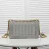 Klasyczne Klasyczne Falp kołdane jagnięta torby na pikowane worki złota/srebrne metalowe kratę diamentową/V-STITCH Crossbody torebka na ramię regulowana pasek luksusowy designerski torebka nr 670