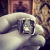 Cluster Rings New Style Vintage Owl Signet Metal Punk Mens Rings Glamour Rock Party Biker Jewelry 220422