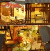 CuteBee DIY Dollhouse Kit Houten Pop Huizen Miniatuur Poppenhuis Meubelpakket met LED-speelgoed voor kinderen Kerstcadeau P06 AA220325