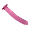 Dildo anale in vetro rosa Pene Masturbatore per adulti Giocattoli erotici sexy per donna Dilatatore Butt Plug Dildo Donna