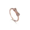 Bagues De Bande Bijoux De Mode Bague Araignée Noire Zircon Diamant Anneaux1028 Or Rose Bowknot Drop Delivery Dh4Cq