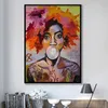 Graffiti kunst vrouw gezicht canvas schilderen abstracte straat kunstposter en print cuadros muur kunst foto voor woonkamer huisdecoratie