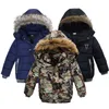 2020 Winter Children Boys Coat Fur Collar Thickened Jackets For Boys Girls Warm Cotton Down Jacket Children Clothes 2-6Y J220718