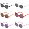 Lunettes de soleil pour enfants à la mode Lunettes de soleil de dessin animé avec oreilles Lunettes de protection des yeux à l'épreuve des ultraviolets 3 5cn D3