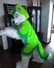 Déguisement de mascotte loup vert Halloween noël déguisement dépliants publicitaires vêtements carnaval unisexe adultes tenue