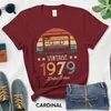 Retro Cassette Vintage Made 1979 Women T Shirt 43nd 43 år gammal födelsedagsfest present streetwear damer sommar mode tshirt w220422