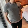 Tirotage de style britannique T-shirt T-shirt T-shirt Slim Fit T-Kirt Men O-Neck Homme Social Club Optifit Y220426
