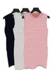 Lettres en tricot gilet robes pour femmes mode décontracté femmes jupes tricotées sans manches robe d'été vêtements