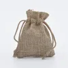 Linen Cotton Drawstring Bag Gift Bags Small DIY Jewelry Burlap Pouch Package Storage Packaging