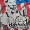 Friseurumhang, USA-Flagge, Muster, zum Schneiden von Friseursalons, Friseurumhang, professioneller Friseur, Retro-Friseurtuch