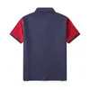 2022SS revers polos chemise coton à manches courtes t-shirt hommes britannique décontracté couleur contraste grande taille sport nouveau S-5XL