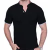 Sommar 2022 Mode Märke Mens T Shirt Solid Färg Kortärmad Slim Fit Tröja Män Bomull T-shirt Casual Tees 5xl