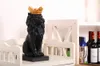 Resina Artes e artesanato abstrato preto leão branco escultura estátua artesanato em casa decoração de decoração geométrica animal selvagem