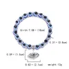 20 Pz/lotto Blu Malocchio Fili di Perline Braccialetto Mano di Fatima Turchia Mille Occhi Desiderio Resine Bead Bangle delle Donne FAI DA TE Braccialetti Elastici Jewlery