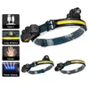 Reflektory wodoodporne do kempingu wbudowany bateria COB Praca LED Headlamp Revargable Reflektor Zoomable Head Lamp Oświetlenie