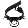 Chokers Black Spiked Choker Goth Leather Spike Collar Necklace For Women Men Studded Chocker Girls Gothic JewelryChokers Spen22